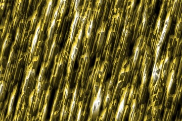 Poster - cute yellow shining steel straight stripes computer art texture illustration