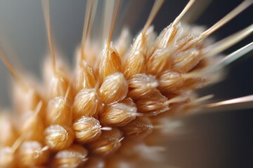 Poster - A close-up shot of a wheat plant with a blurred background