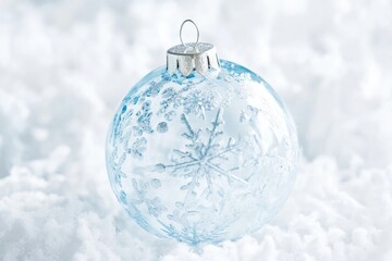 Poster - A delicate glass ornament featuring intricate snowflake design