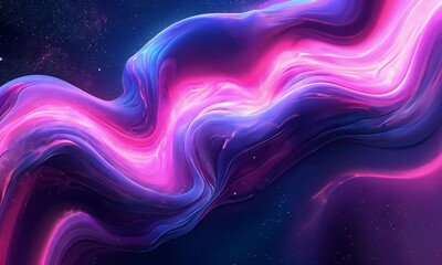Poster - Dynamically Animated Waveforms with Luminous Particle Trails that Follow Their Movement