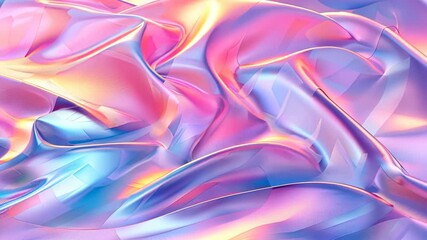 Poster - vibrant blend of pastel colors with smooth, flowing curves creating an abstract, mesmerizing texture
