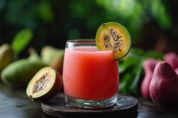 Poster - Fresh fruit and drink combination, perfect for a healthy snack or party centerpiece
