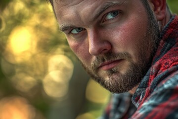 Poster - Portrait of a bearded man, great for editorial and creative uses