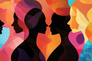 Poster - A group of women standing side by side, united and strong