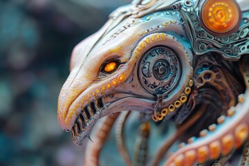Poster - A detailed view of an octopus sculpture, suitable for use in editorial or decorative contexts