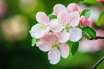 Poster - Close-up shot of a single flower growing on a tree branch