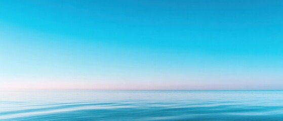 Wall Mural - calm blue sea and sky landscape