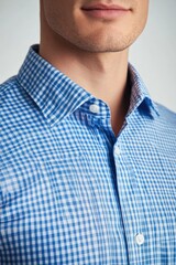 Poster - A person wearing a traditional or vintage-style checkered shirt, possibly for casual or rustic settings