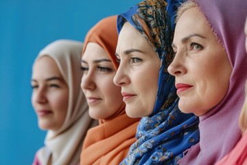 Poster - A group of women standing side by side, united in their support for each other