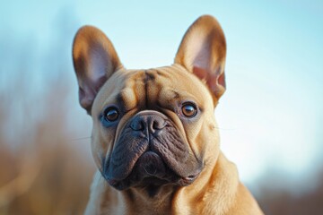 Poster - A dog's face with an inquisitive expression, ideal for use in pet-related or funny context