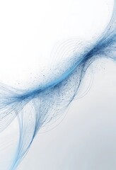Poster - A Complex Blue Artistic Design With Fine Curved Lines