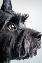 Poster - A close-up shot of a dog's face with blurred background