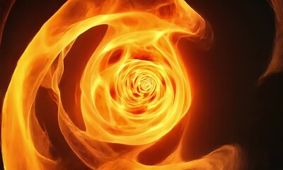 Poster - orange fire smoke tunnel