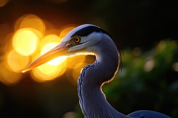 Poster - A detailed view of a bird's distinctive long beak