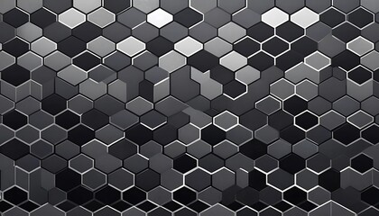 Poster - A background of hexagonal shapes featuring different shades of gray