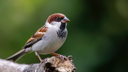 Poster - A small bird perched on a tree branch, natural habitat