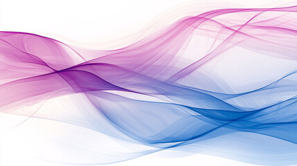 Poster - Abstract wave patterns in shades of pink and blue create a soothing, dynamic background, evoking a sense of movement and tranquility.