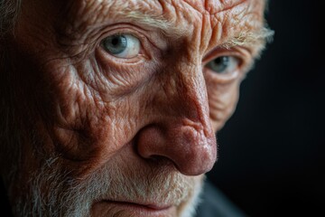Aufkleber - Portrait of an elderly man with a long beard, great for editorial or personal use
