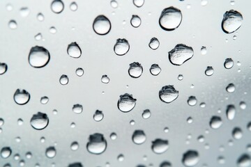 Poster - A close-up view of a window with a bunch of water droplets