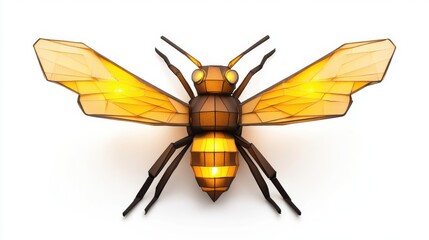 Poster - The Beautiful Illuminated Bee Shaped Wall Decoration Looks Awesome