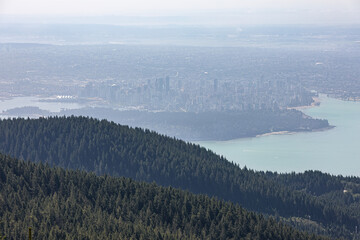 view of vancouver from viewpoint close to cypress mountain