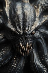 Poster - A detailed view of a mythical creature's head and neck from ancient legend or fantasy story