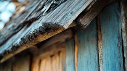 Aufkleber - A detailed view of a building's rooftop features and architecture
