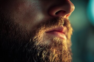 Poster - A close-up view of a person with a beard