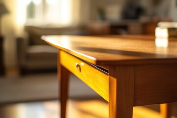 Poster - A close-up view of a table with a cup sitting on it
