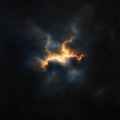 glowing nebula in deep space