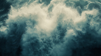 Poster - A mesmerizing wave crashing against the shore in slow motion