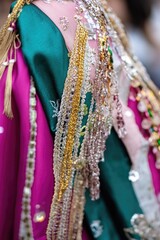 Aufkleber - A close-up shot of a person dressed in a costume, ideal for use in Halloween or costume party themes
