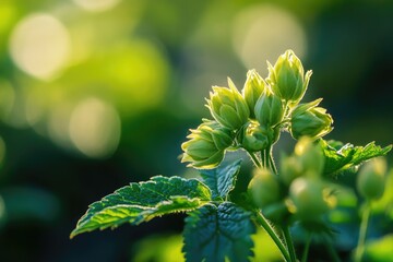 Poster - A close-up view of a plant's leaves, showcasing their natural beauty and texture