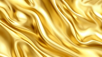 Wall Mural - abstract vector art metallic gold, undulating surface, bold highlights, simple shapes, vivid colors
