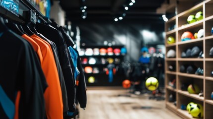 Wall Mural - Thief alert at a sports store, employees noticing unusual activity. Featuring quick response and store protection