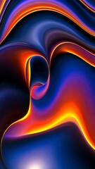 Aufkleber - A colorful abstract painting with a purple and orange swirl. The painting is very colorful and has a lot of detail