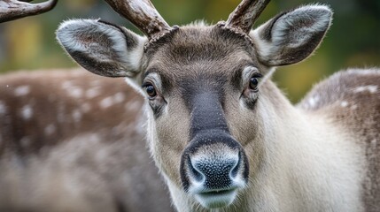 Poster - A close-up view of a deer with impressive antlers on its head