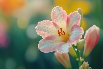 Poster - A blurred background and a focused petal make this image suitable for use in designs where the main subject is the flower itself