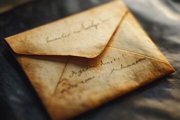 Poster - Close-up shot of an envelope with written message inside