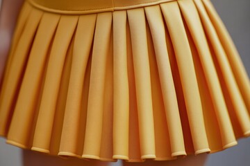 Sticker - Close-up of a woman wearing a yellow skirt, suitable for fashion or lifestyle context