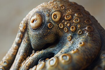 Poster - A detailed view of an octopus statue