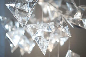 Sticker - Stunning Geometric Crystal Chandelier Design