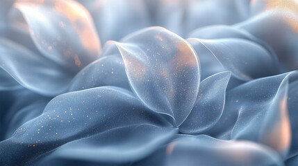 Wall Mural - a white and blue background with a white flower. gentle waves of pastel colors flowing smoothly in a