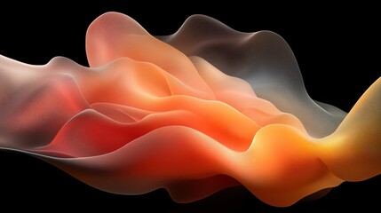 Wall Mural - 3d rendered abstract wave of light, vibrant digital art for tech backgrounds