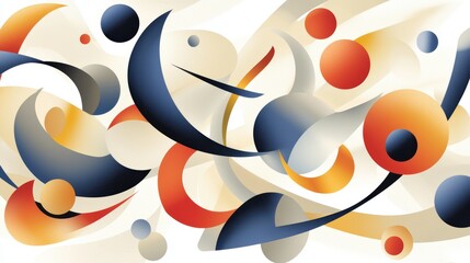 Wall Mural - Captivating abstract shapes, a colorful geometric design for modern visuals