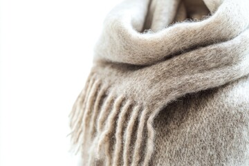 Poster - A close-up view of a scarf wrapped around a mannequin, suitable for fashion or textile uses