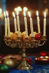 Poster - A collection of candles placed on a table, ready for lighting