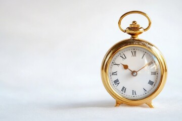 Poster - A gold clock featuring Roman numerals