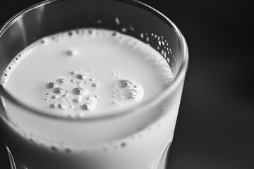 Aufkleber - A close-up view of a glass filled with milk