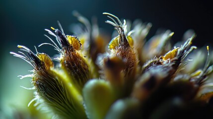 Canvas Print - A detailed view of a blooming flower with a blurred background